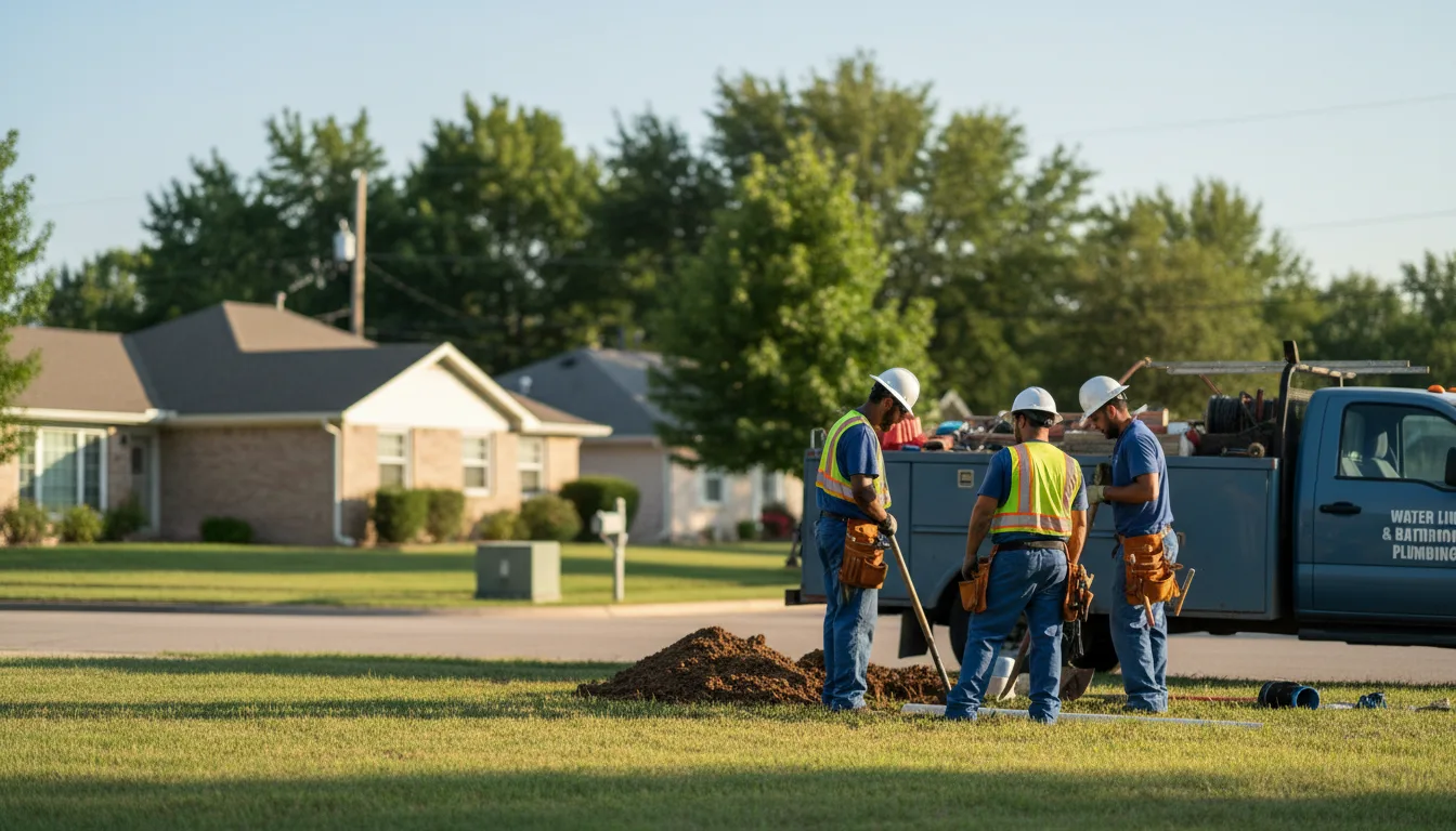 Residential water line and bathroom plumbing service in Lampasas, TX